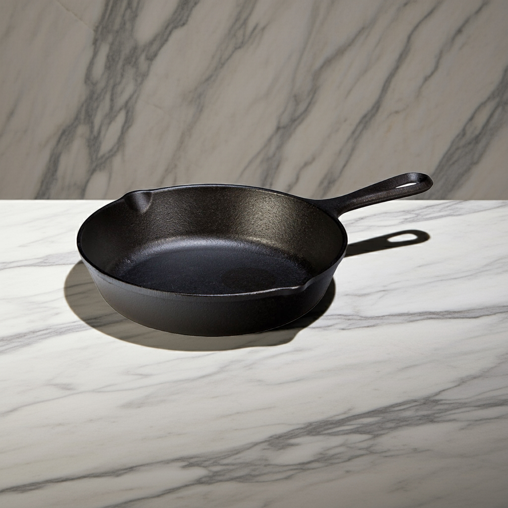 Deep Cast Iron Skillet with Dual Pour Spouts – Heavy Duty Cooking Pan - Image 6