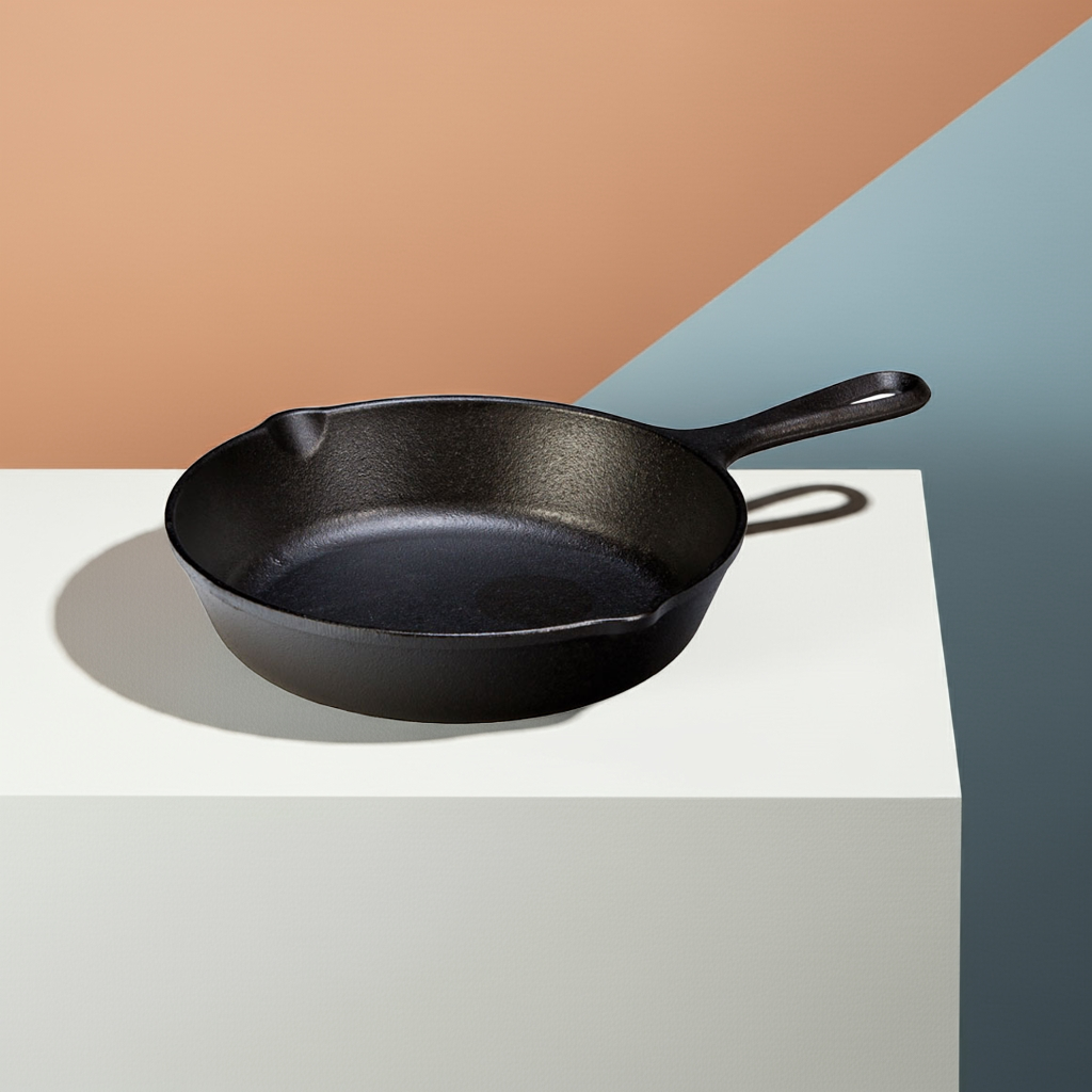 Deep Cast Iron Skillet with Dual Pour Spouts – Heavy Duty Cooking Pan - Image 5