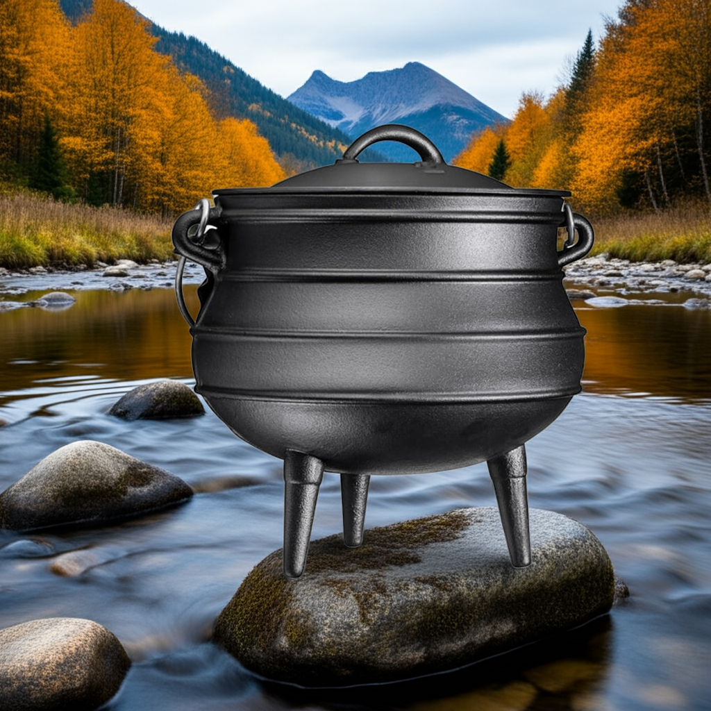 Cast Iron Cauldron Pot with Legs – Camping & Outdoor Cooking - Image 2