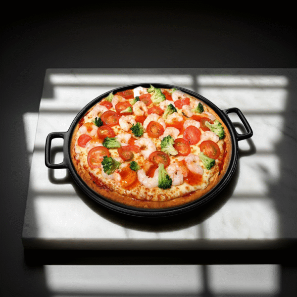 Cast Iron Pizza Pan – Crispy Crust Baking Pan