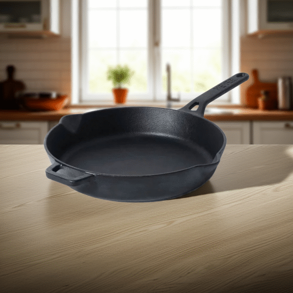 Large Cast Iron Skillet – Family Size Frying Pan